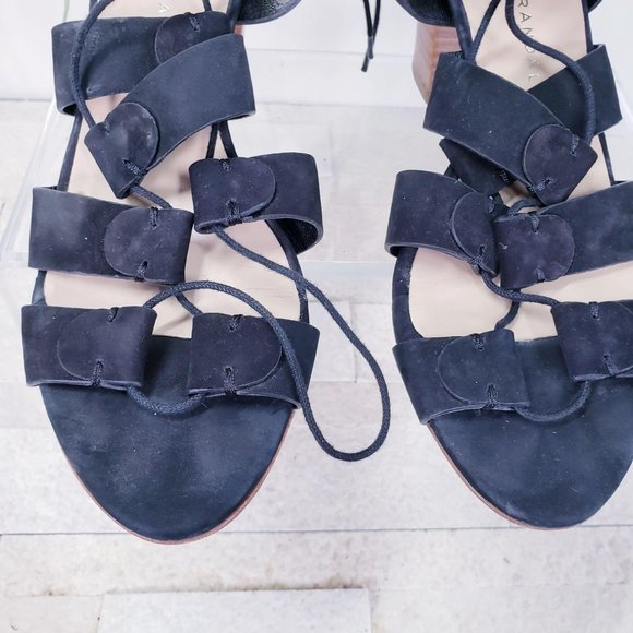 LOEFFLER RANDALL Hanna Gladiator Sandal Black Caged Block‎ Heel 6 - Picture 10 of 13